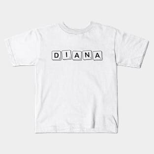 Diana - Scrabble Tiles Kids T-Shirt
